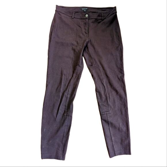 Eileen Fisher Pants - Eileen Fisher Brown Slim Ankle Zip Ponte Knit Riding Pants Size Medium